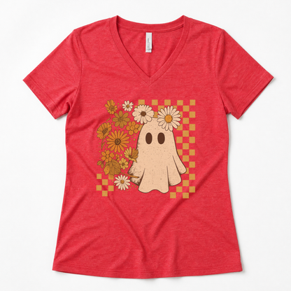 Floral Ghost - Super Soft V Neck
