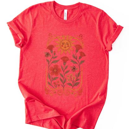 Golden Floral - Bella Canvas Super Soft T Shirt