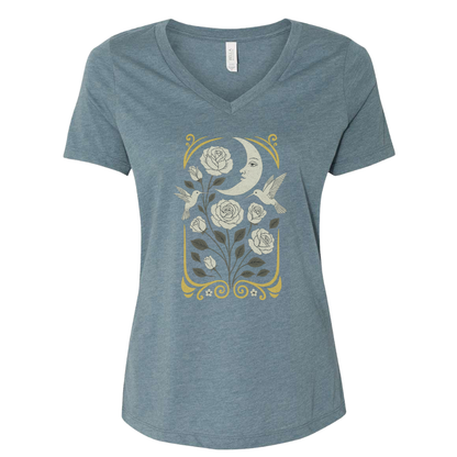 Moonlight Floral - Super Soft V Neck