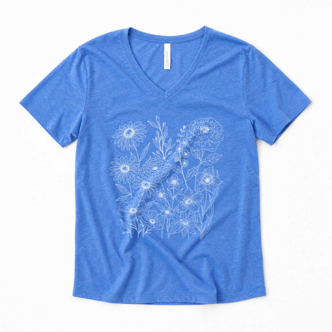 Petal Cartography - Super Soft V Neck