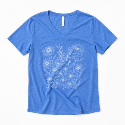 Petal Cartography - Super Soft V Neck