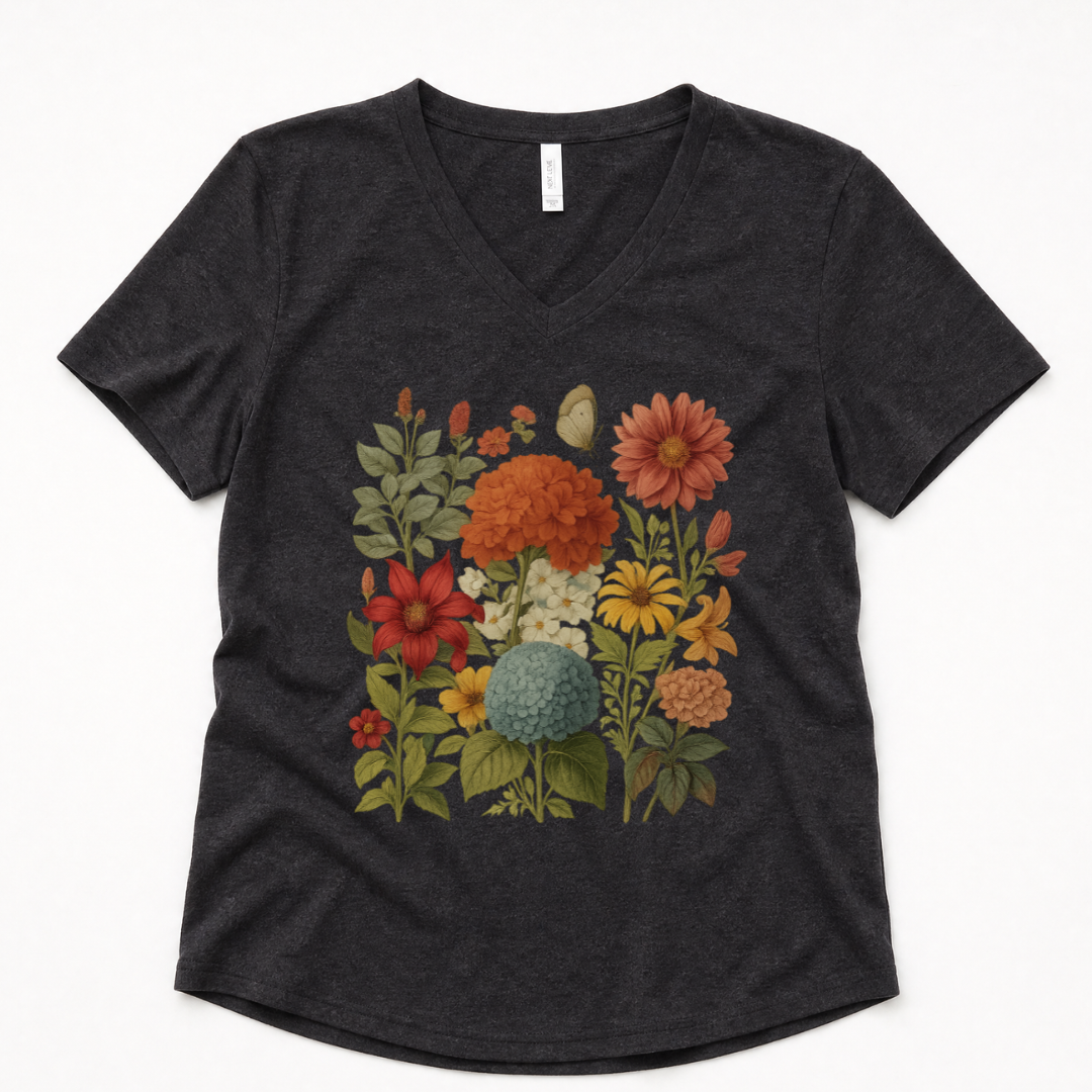 Hydrangea Bloom - Super Soft V Neck