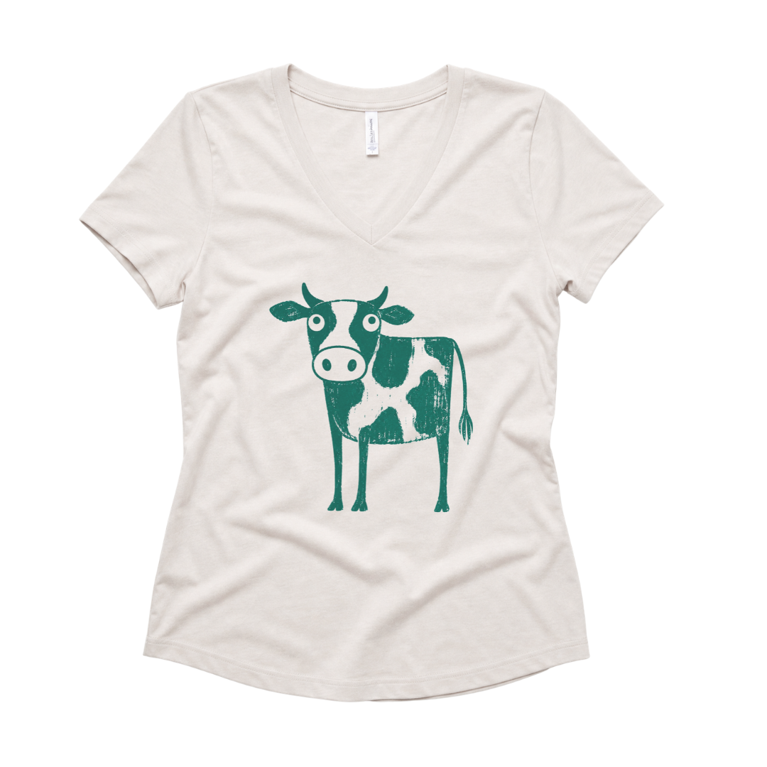 Cow - Super Soft V Neck