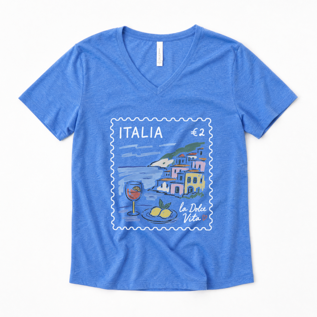 Postage from Positano - Super Soft V-Neck