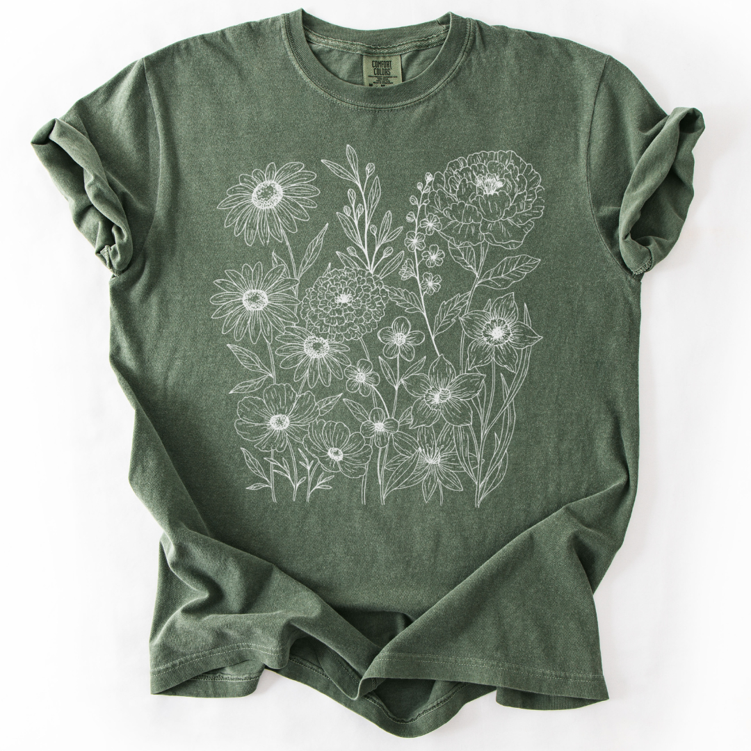 Petal Cartography -  Comfort Colors Relaxed Fit Premium T Shirt