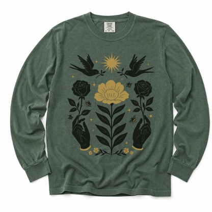 Flora Divina - Comfort Colors Long Sleeve Premium T Shirt