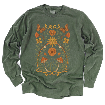 Golden Butterfly - Comfort Colors Premium Long Sleeve T Shirt