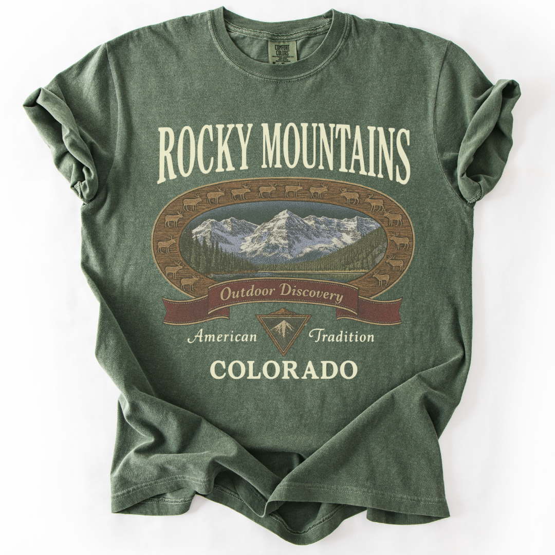 Rocky Mountains - Comfort Colors Relaxed Fit Premium T Shirt