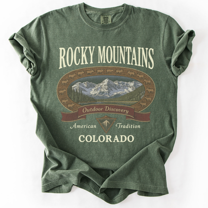 Rocky Mountains - Comfort Colors Relaxed Fit Premium T Shirt