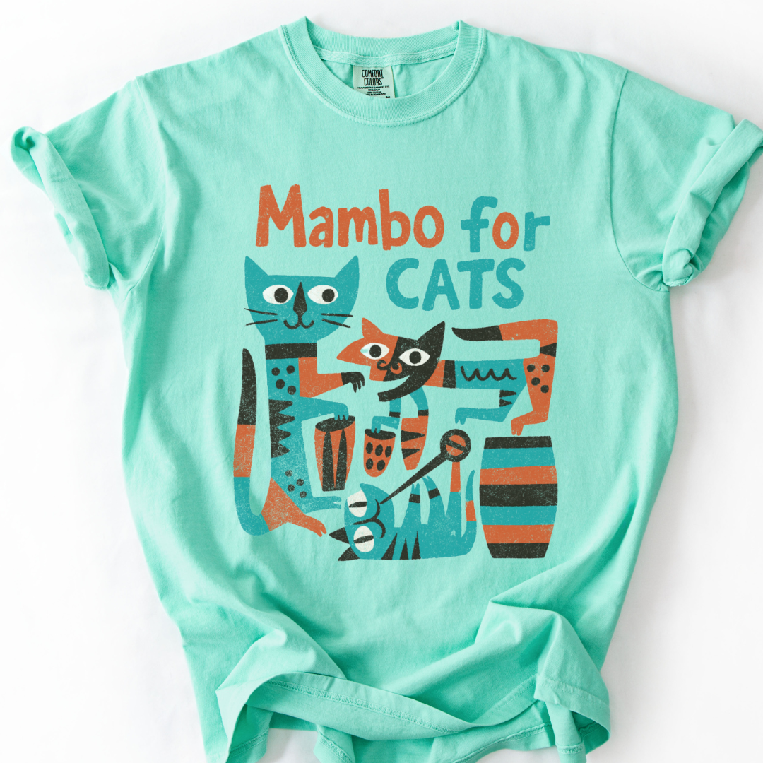 Mambo For Cats - Comfort Colors Relaxed Fit Premium T Shirt