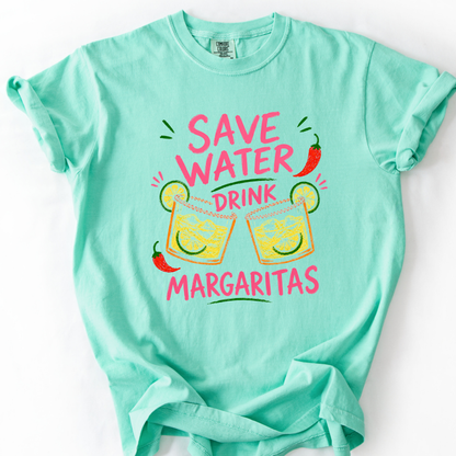 Save Water, Drink Margaritas -  Comfort Colors Relaxed Fit Premium T Shirt