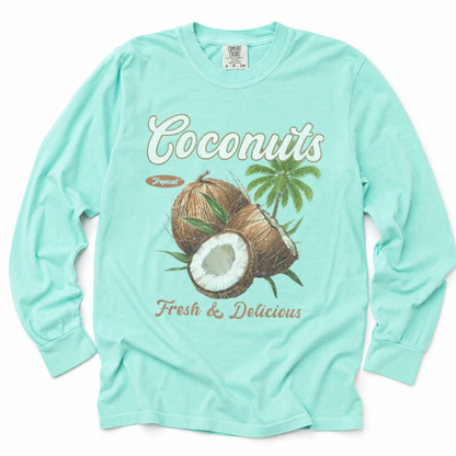 Coconuts - Comfort Colors Long Sleeve Premium T Shirt