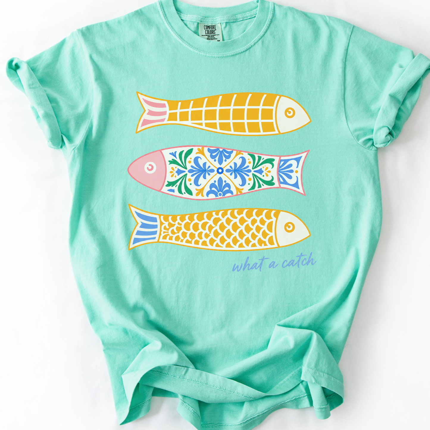 What A Catch -  Relaxed Fit Vintage Wash T Shirt
