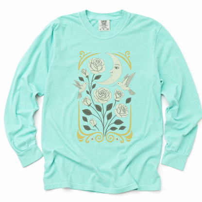 Moonlight Floral - Comfort Colors Premium Long Sleeve T Shirt