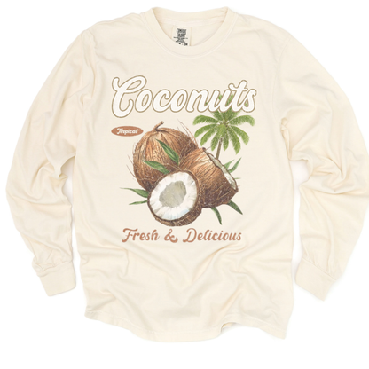 Coconuts - Comfort Colors Long Sleeve Premium T Shirt