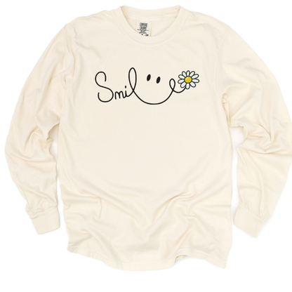Smile - Comfort Colors Long Sleeve Premium T Shirt