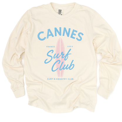 Cannes Surf Club - Comfort Colors Long Sleeve Premium T Shirt