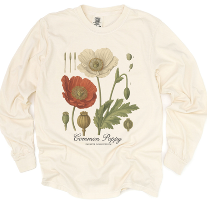 Common Poppy - Comfort Colors Premium Long Sleeve T Shirt