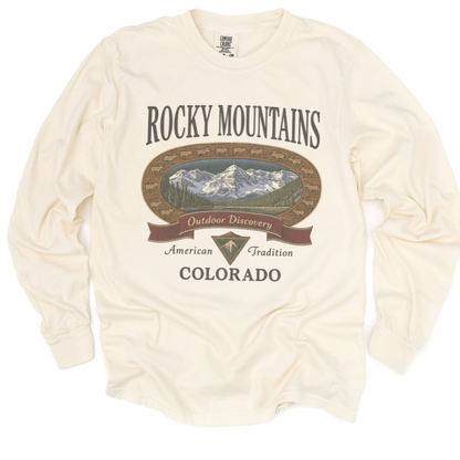 Rocky Mountains  - Comfort Colors Long Sleeve Premium T Shirt