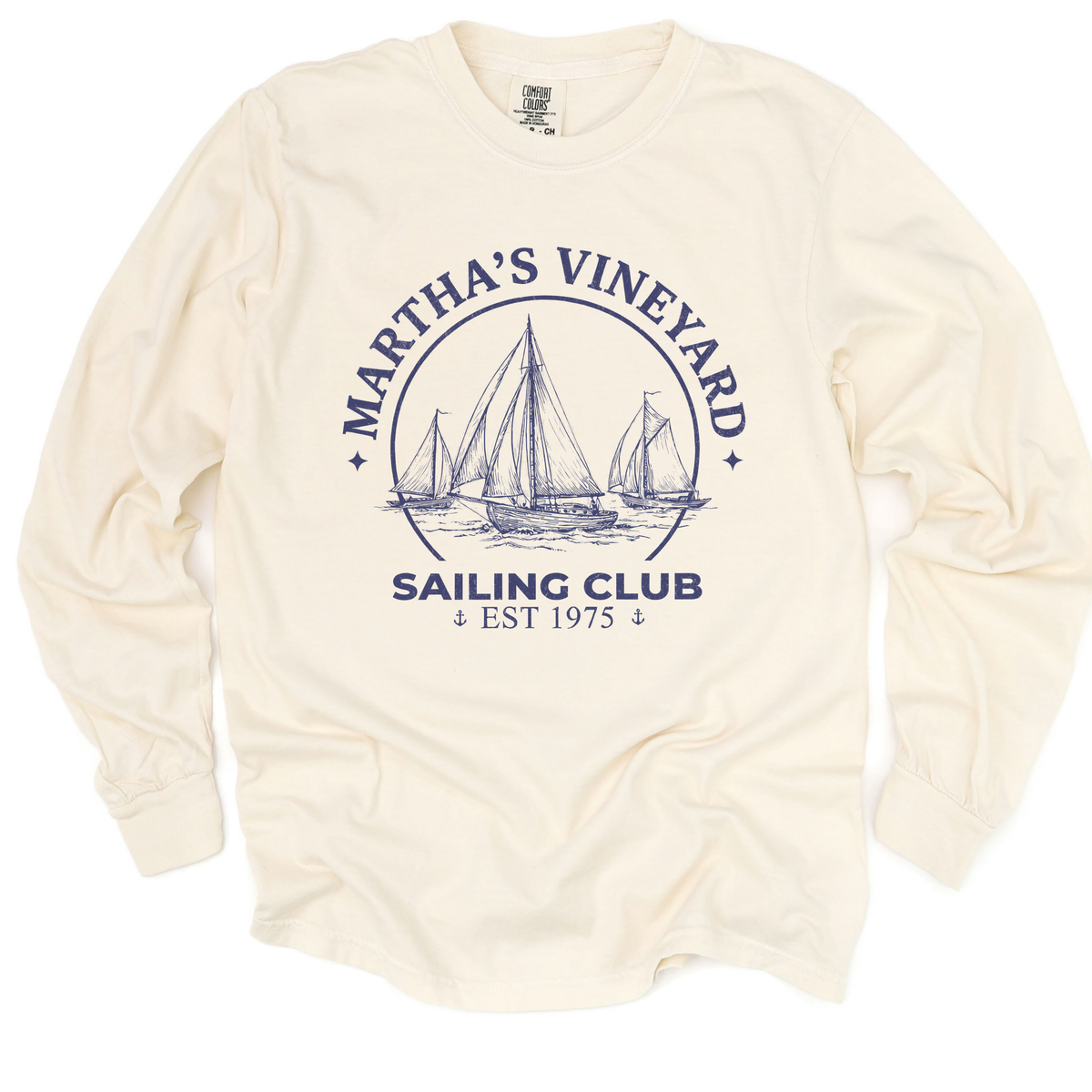 Martha's Vineyard Sailing Club - Comfort Colors Long Sleeve Premium T Shirt