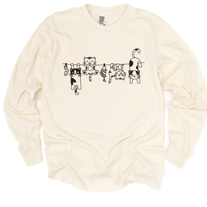 Cats - Comfort Colors Long Sleeve Premium T Shirt