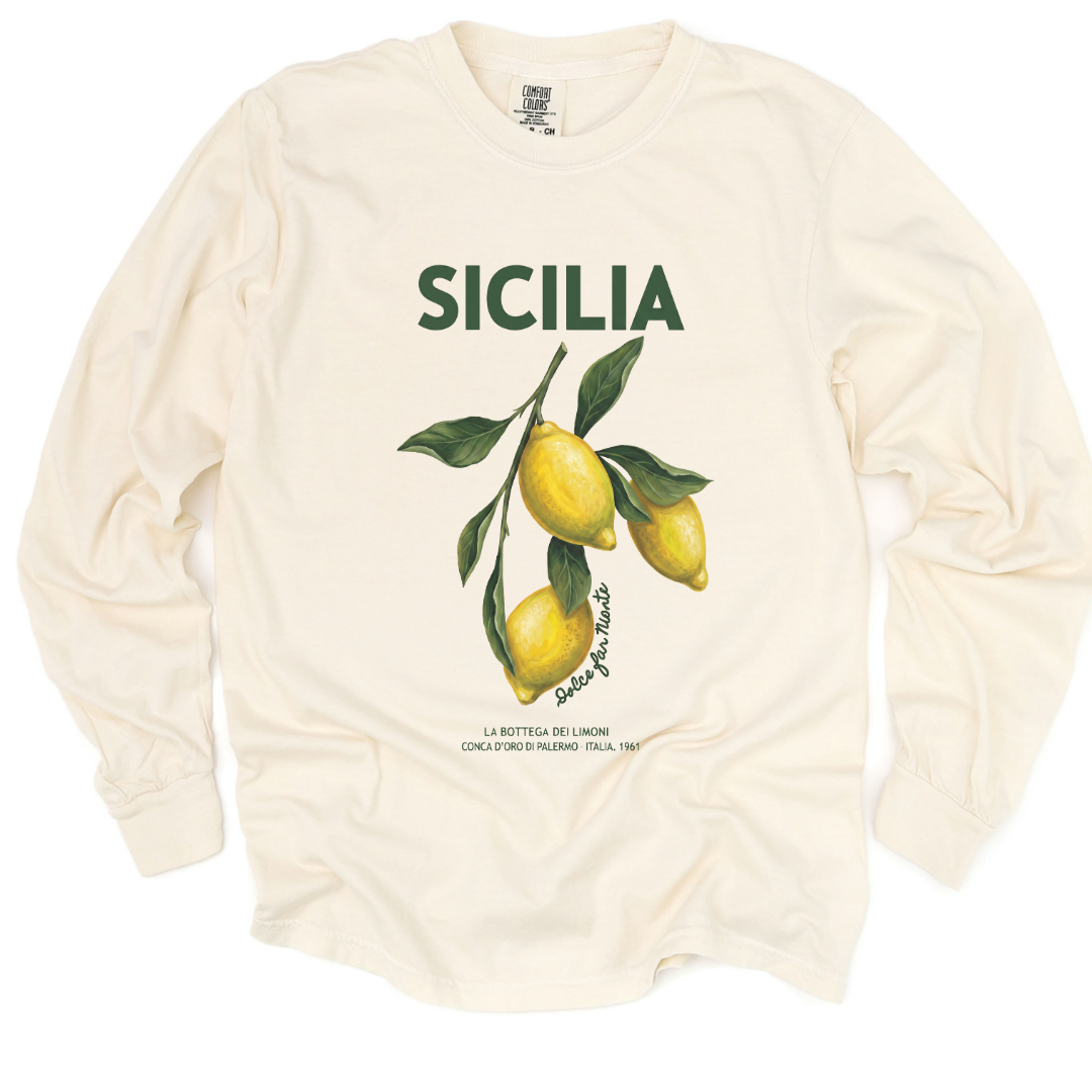 Sicilia - Comfort Colors Long Sleeve Premium T Shirt