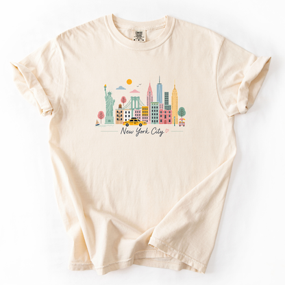 New York Sketch - Comfort Colors Relaxed Fit Premium T Shirt