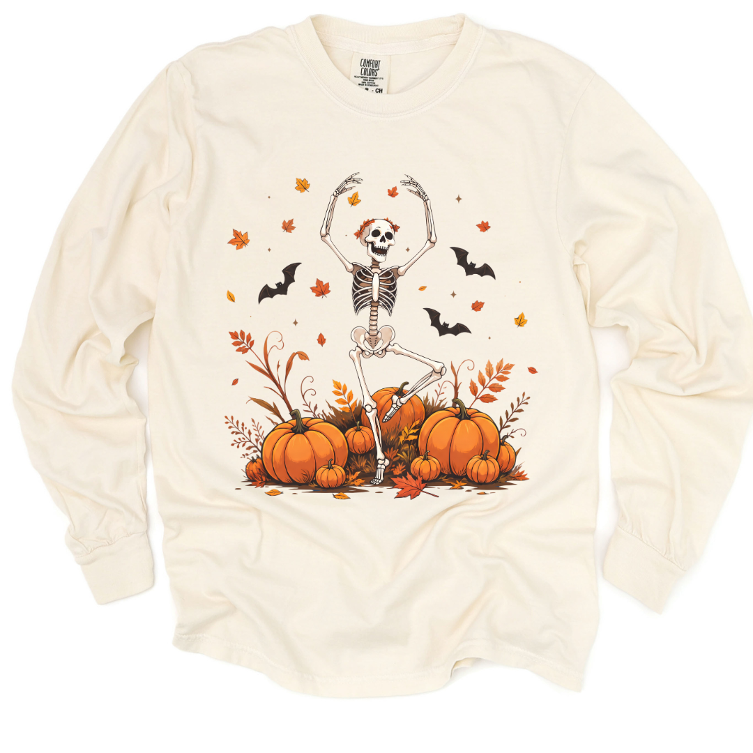 Dancing in the Pumpkin Patch - Comfort Colors Long Sleeve Premium T Shirt