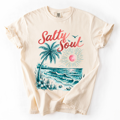 Salty Soul - Comfort Colors Relaxed Fit Premium T Shirt