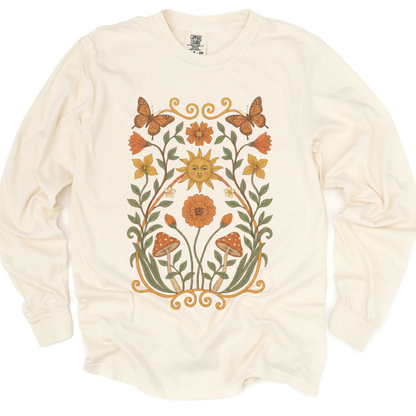 Golden Butterfly - Comfort Colors Premium Long Sleeve T Shirt