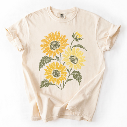 Pastel Sun -  Relaxed Fit Vintage Wash T Shirt