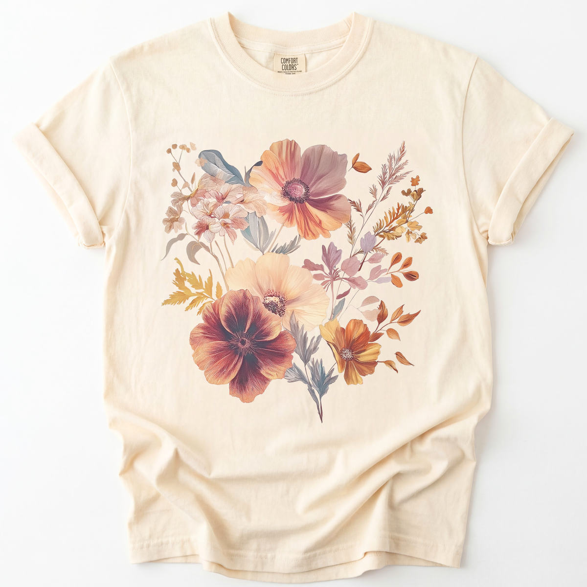 Sunset Floral -  Comfort Colors Relaxed Fit Premium T Shirt