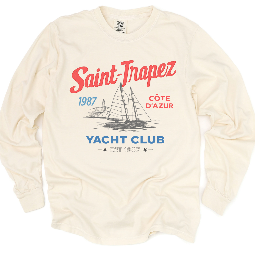 Saint Tropez Yacht Club - Comfort Colors Premium Long Sleeve T Shirt