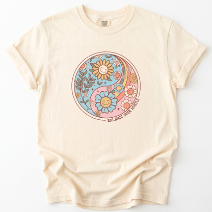Flowers and Yang - Comfort Colors Relaxed Fit Premium T Shirt