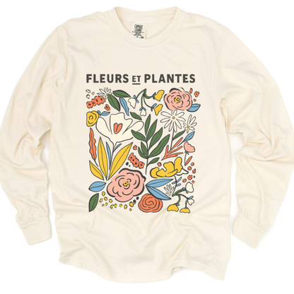 Fleurs Et Plantes - Comfort Colors Premium Long Sleeve T Shirt