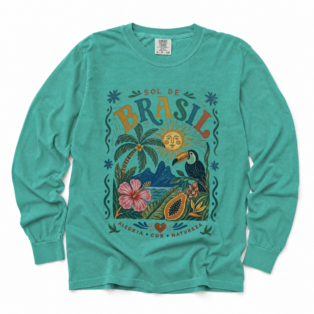 Brazil - Comfort Colors Long Sleeve Premium T Shirt