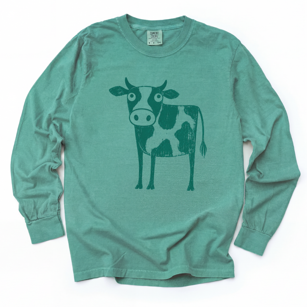 Cow - Comfort Colors Long Sleeve Premium T Shirt