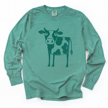 Cow - Comfort Colors Long Sleeve Premium T Shirt