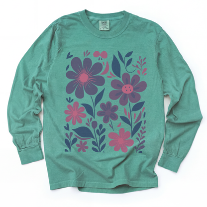 Floral Riot - Comfort Colors Premium Long Sleeve T Shirt