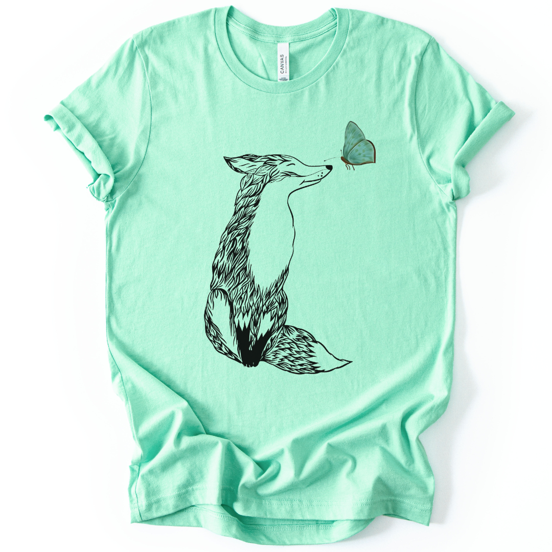 Fox & Butterfly - Bella Canvas Super Soft Straight Cut T shirt
