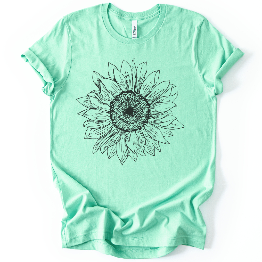 Graphite Sunflower - Bella Canvas Super Soft Standard Fit T Shirt