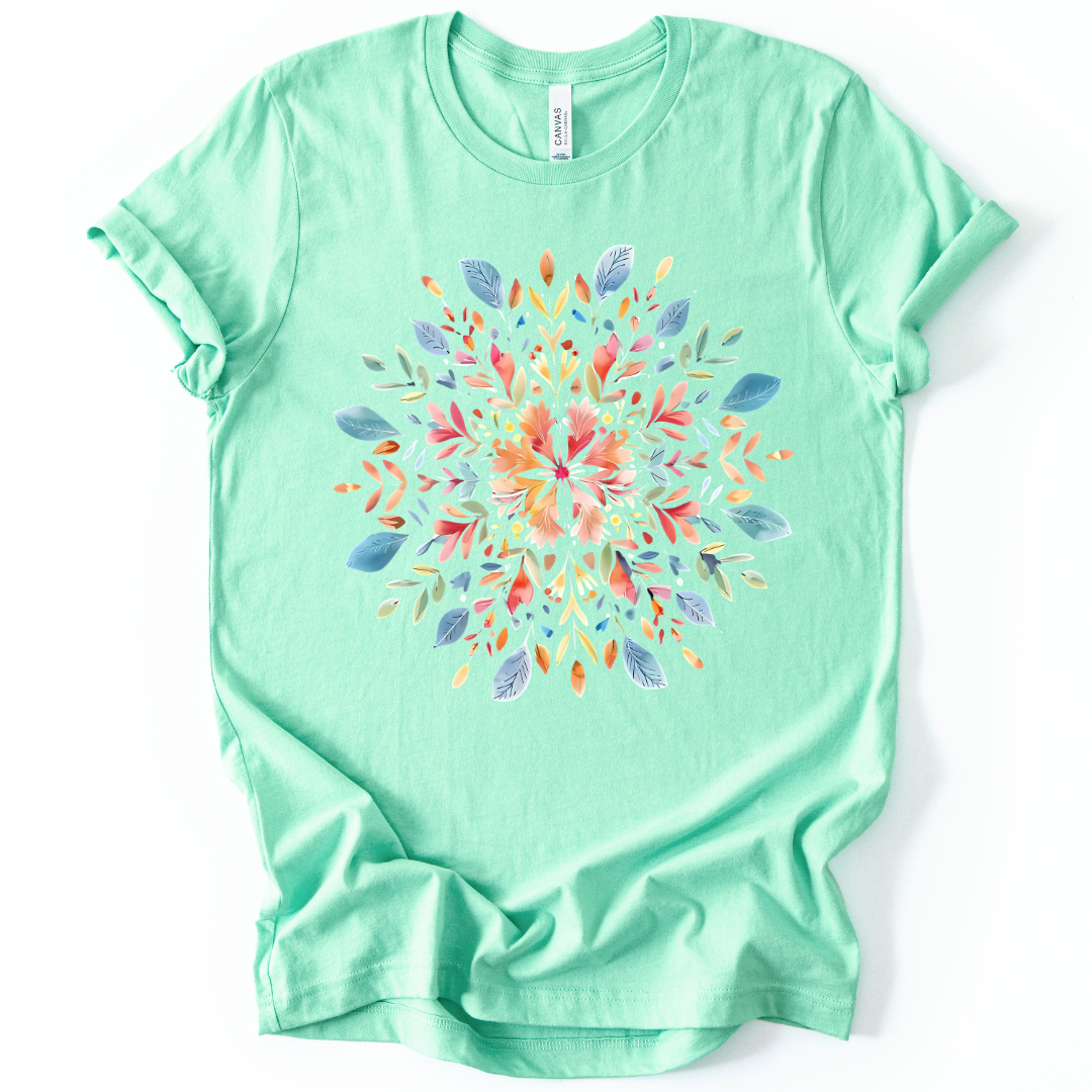 Plant Mandala - Bella Canvas Super Soft Standard Fit T Shirt