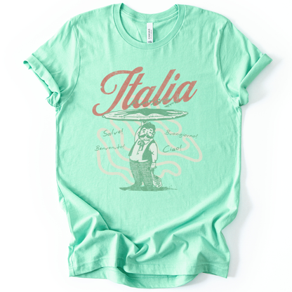 Greetings From Italia - Bella Canvas Super Soft Fitted T Shirt