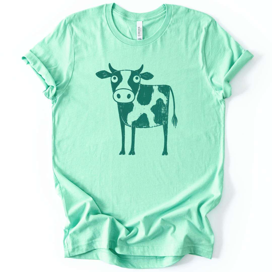 Cow - Bella Canvas Super Soft Straight Cut T shirt