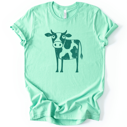Cow - Bella Canvas Super Soft Straight Cut T shirt