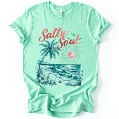 Salty Soul - Bella Canvas Super Soft Straight Cut T shirt