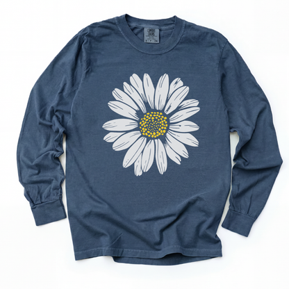 Daisy Flower - Comfort Colors Long Sleeve Premium T Shirt