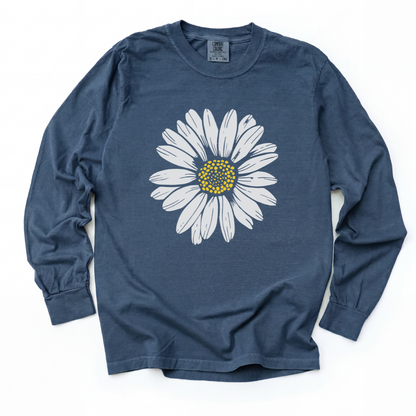Daisy Flower - Comfort Colors Long Sleeve Premium T Shirt