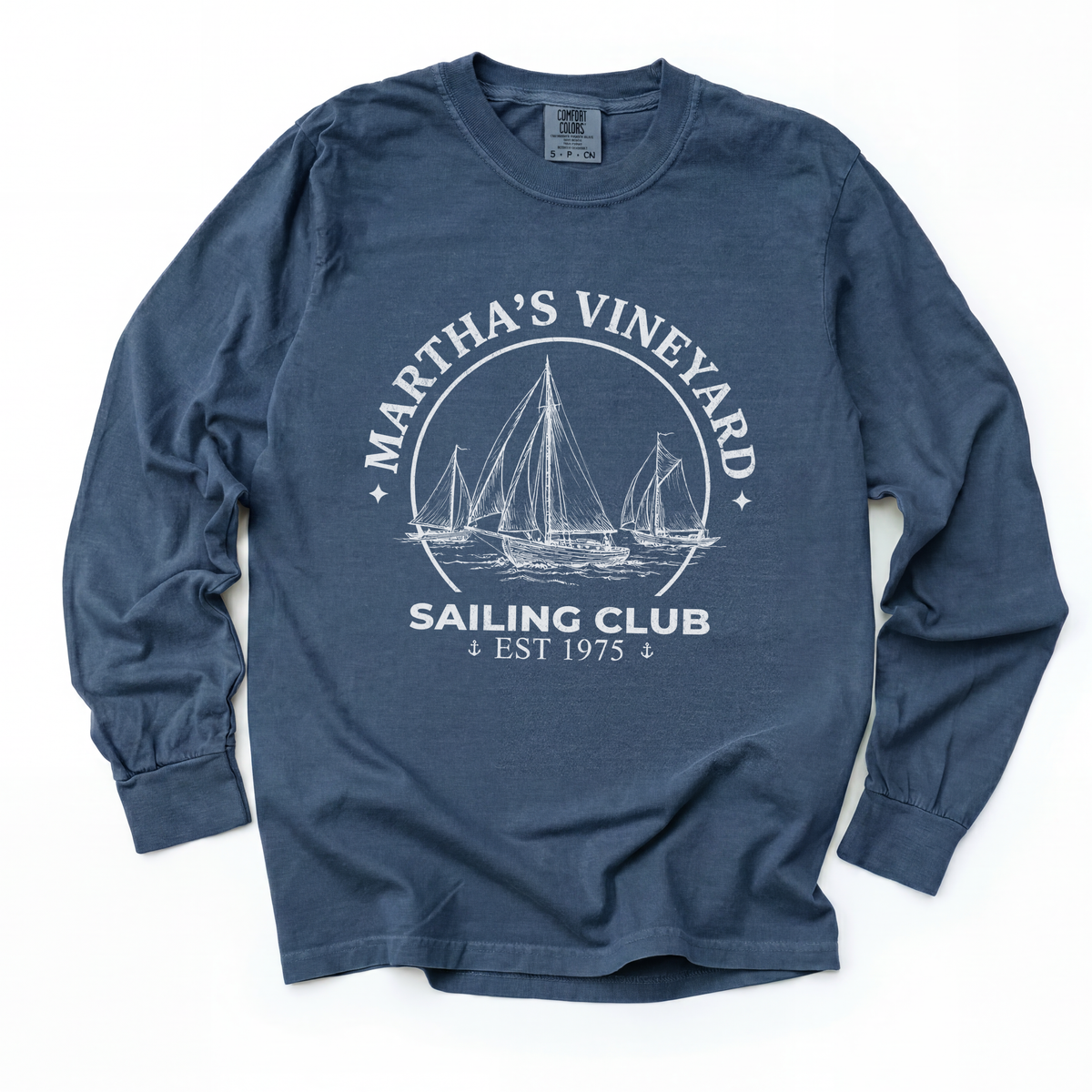 Martha's Vineyard Sailing Club - Comfort Colors Long Sleeve Premium T Shirt