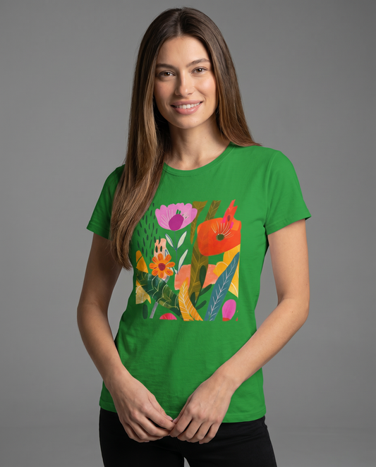 Modern Art Plant Print - Women's Softstyle Tee